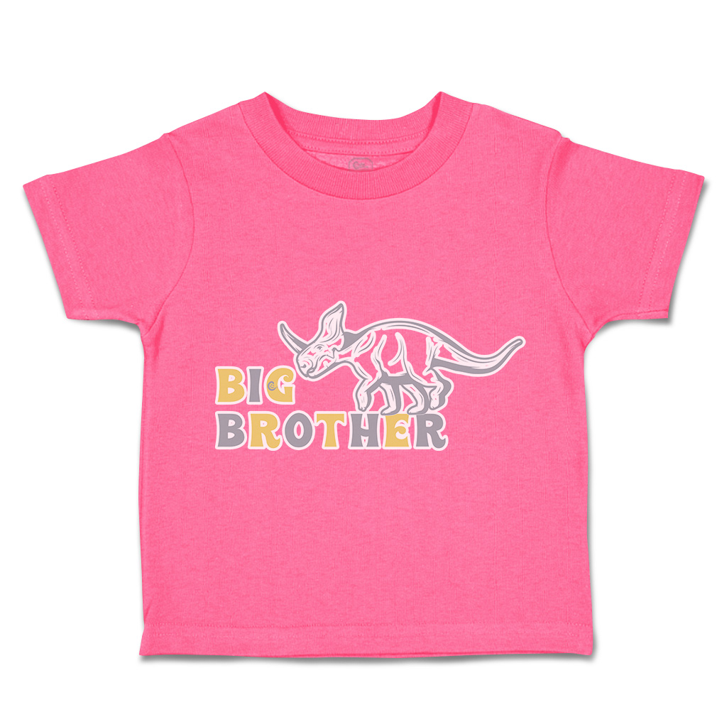 Toddler T-Shirt Big Brother Dinosaur Cotton Boy & Girl Clothes Funny Tee - Picture 7 of 14