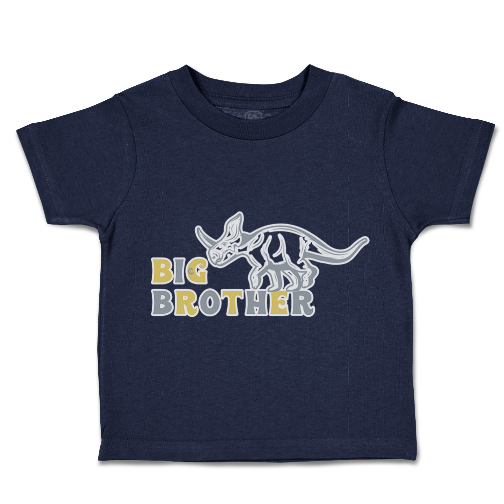 Toddler T-Shirt Big Brother Dinosaur Cotton Boy & Girl Clothes Funny Tee - Picture 9 of 14