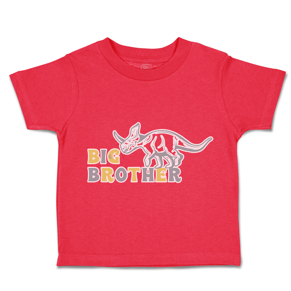 Toddler T-Shirt Big Brother Dinosaur Cotton Boy & Girl Clothes Funny Tee - Picture 11 of 14