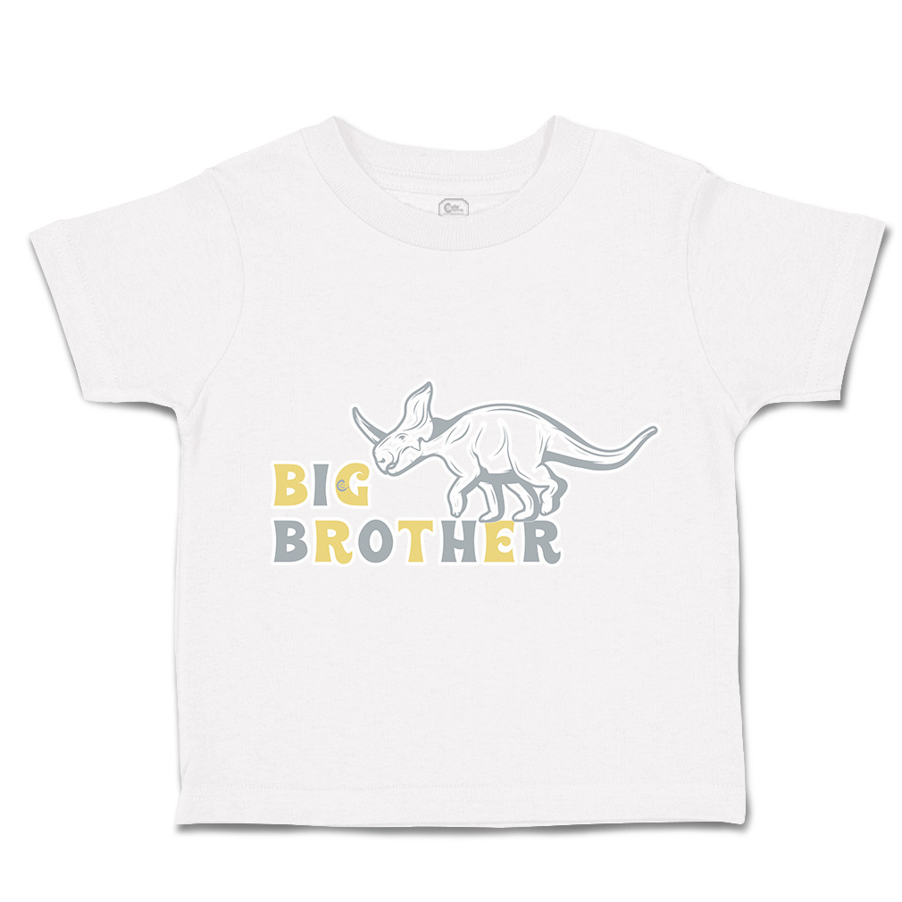 Toddler T-Shirt Big Brother Dinosaur Cotton Boy & Girl Clothes Funny Tee - Picture 13 of 14