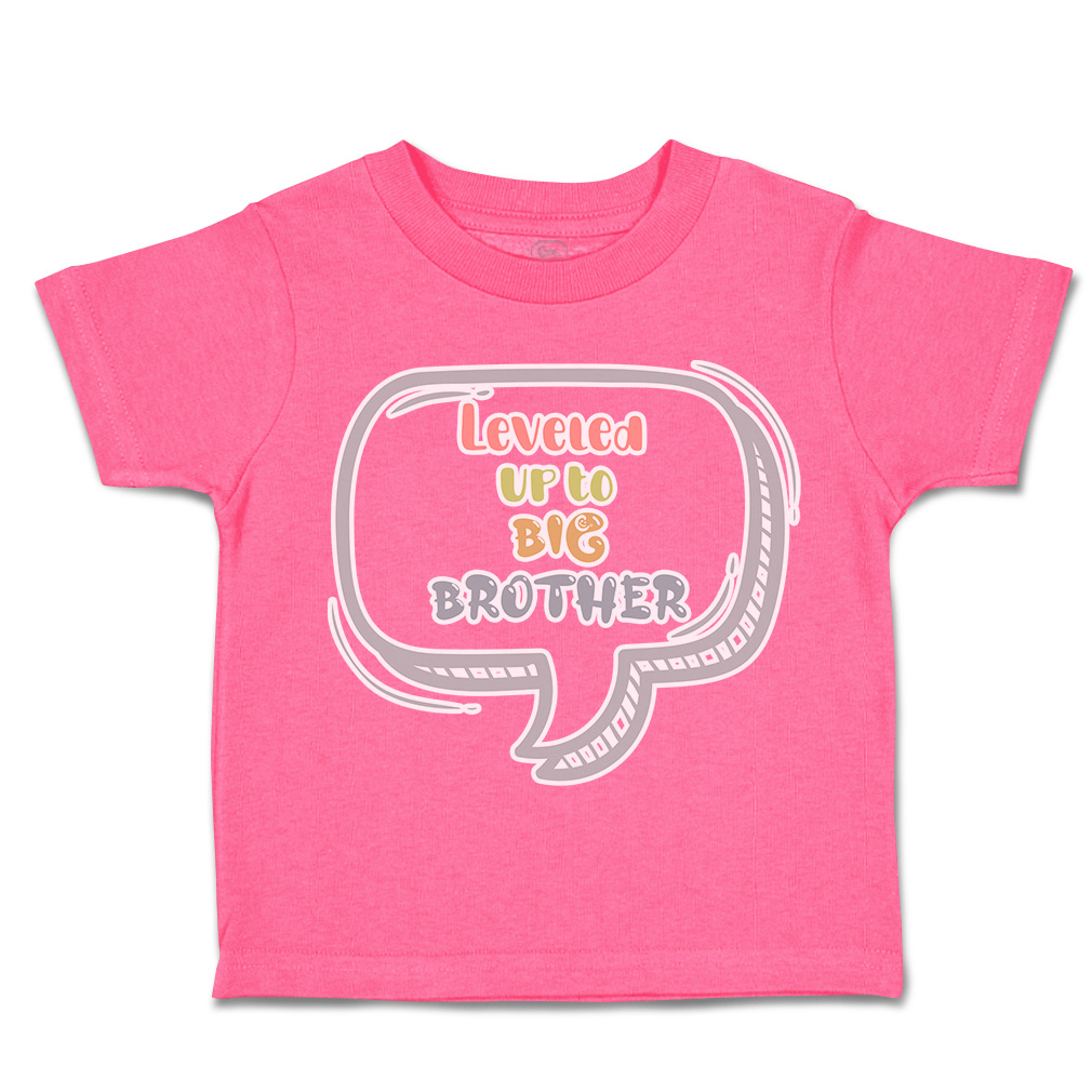 Toddler T-Shirt Levelled up to Big Brother Cotton Boy & Girl Clothes Funny Tee - Picture 7 of 14