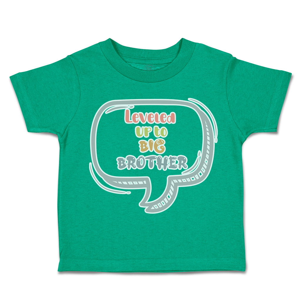 Toddler T-Shirt Levelled up to Big Brother Cotton Boy & Girl Clothes Funny Tee - Picture 8 of 14