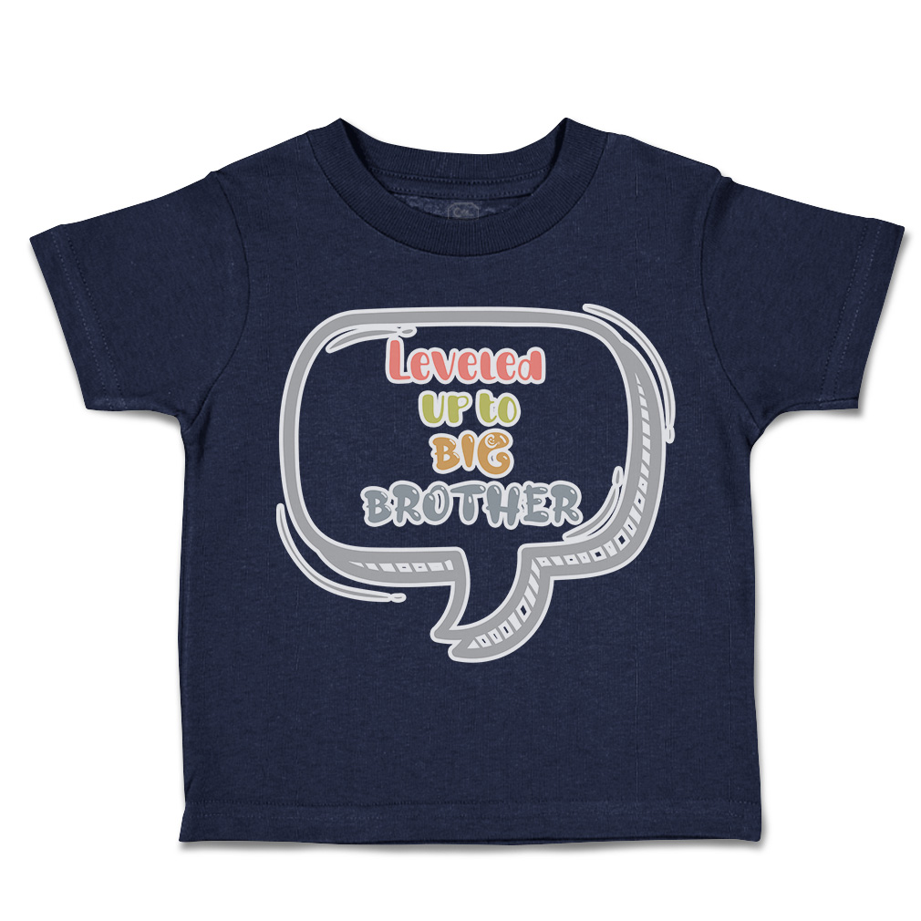 Toddler T-Shirt Levelled up to Big Brother Cotton Boy & Girl Clothes Funny Tee - Picture 9 of 14