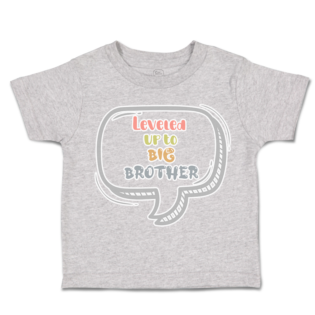 Toddler T-Shirt Levelled up to Big Brother Cotton Boy & Girl Clothes Funny Tee - Picture 10 of 14