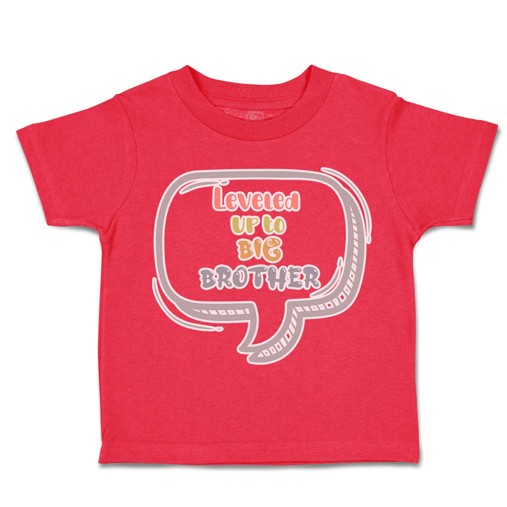 Toddler T-Shirt Levelled up to Big Brother Cotton Boy & Girl Clothes Funny Tee - Picture 11 of 14
