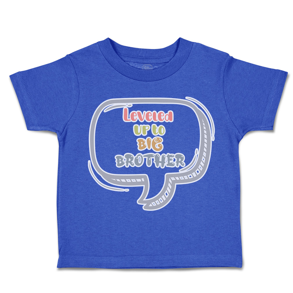 Toddler T-Shirt Levelled up to Big Brother Cotton Boy & Girl Clothes Funny Tee - Picture 12 of 14