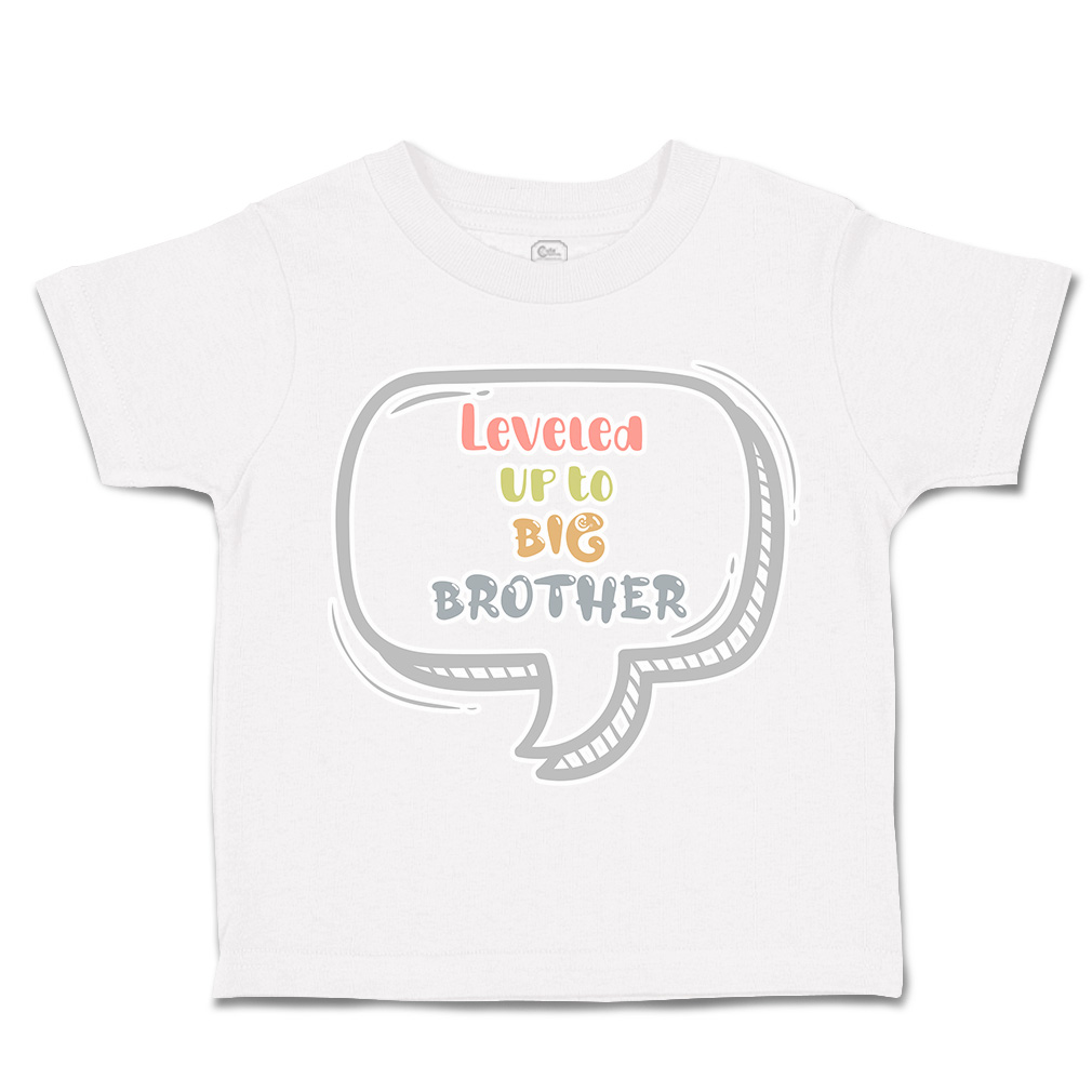 Toddler T-Shirt Levelled up to Big Brother Cotton Boy & Girl Clothes Funny Tee - Picture 13 of 14
