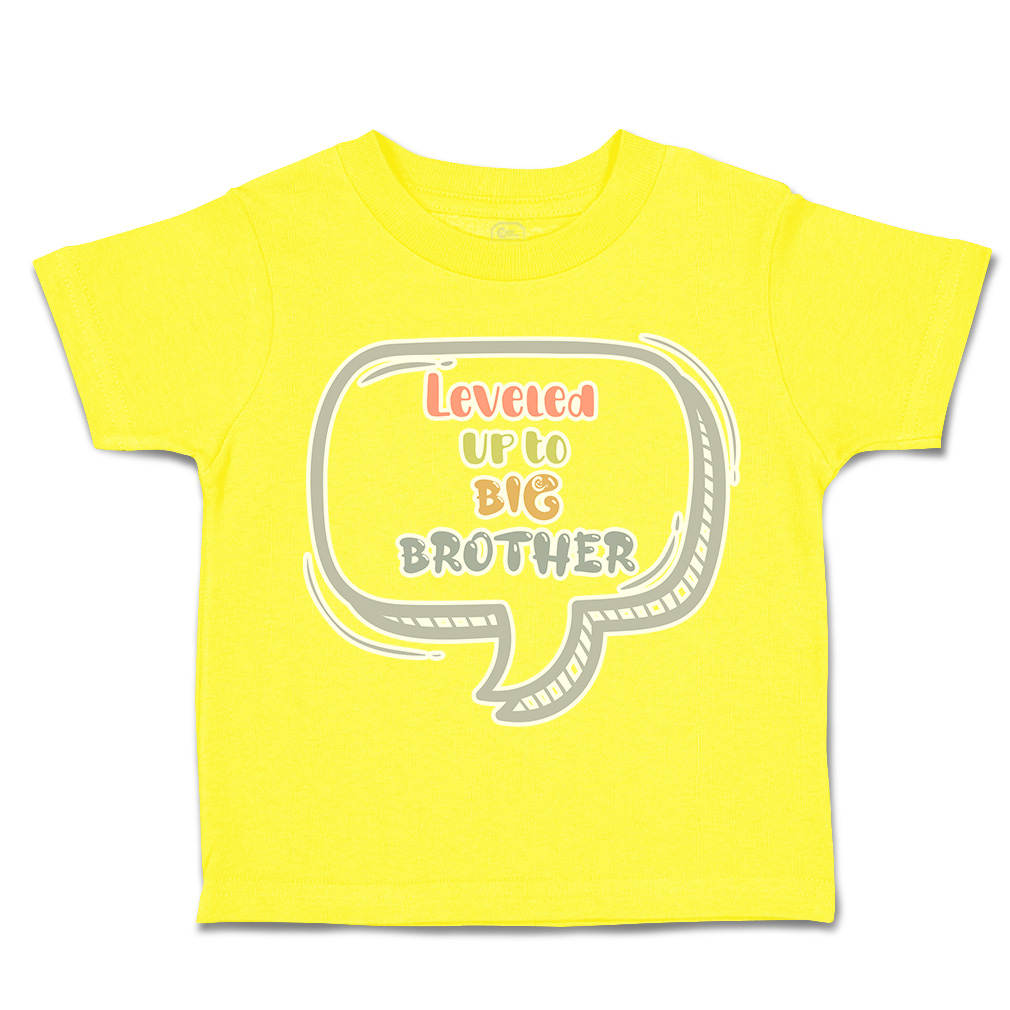 Toddler T-Shirt Levelled up to Big Brother Cotton Boy & Girl Clothes Funny Tee - Picture 14 of 14