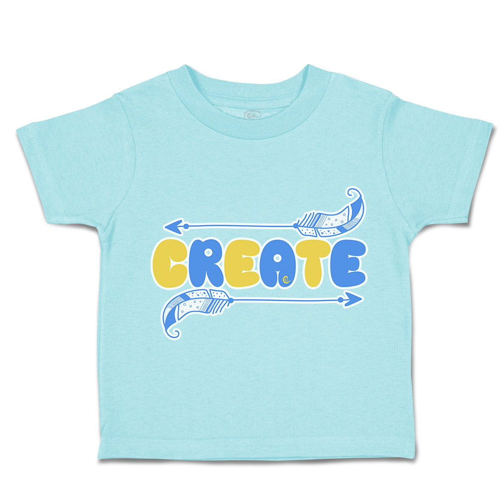 Toddler T-Shirt Create Feather Arrow Cotton Boy & Girl Clothes Funny Tee - Picture 6 of 14