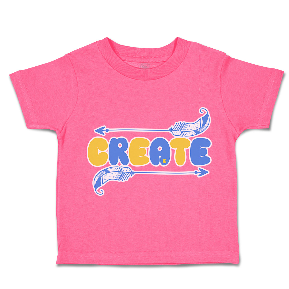 Toddler T-Shirt Create Feather Arrow Cotton Boy & Girl Clothes Funny Tee - Picture 7 of 14