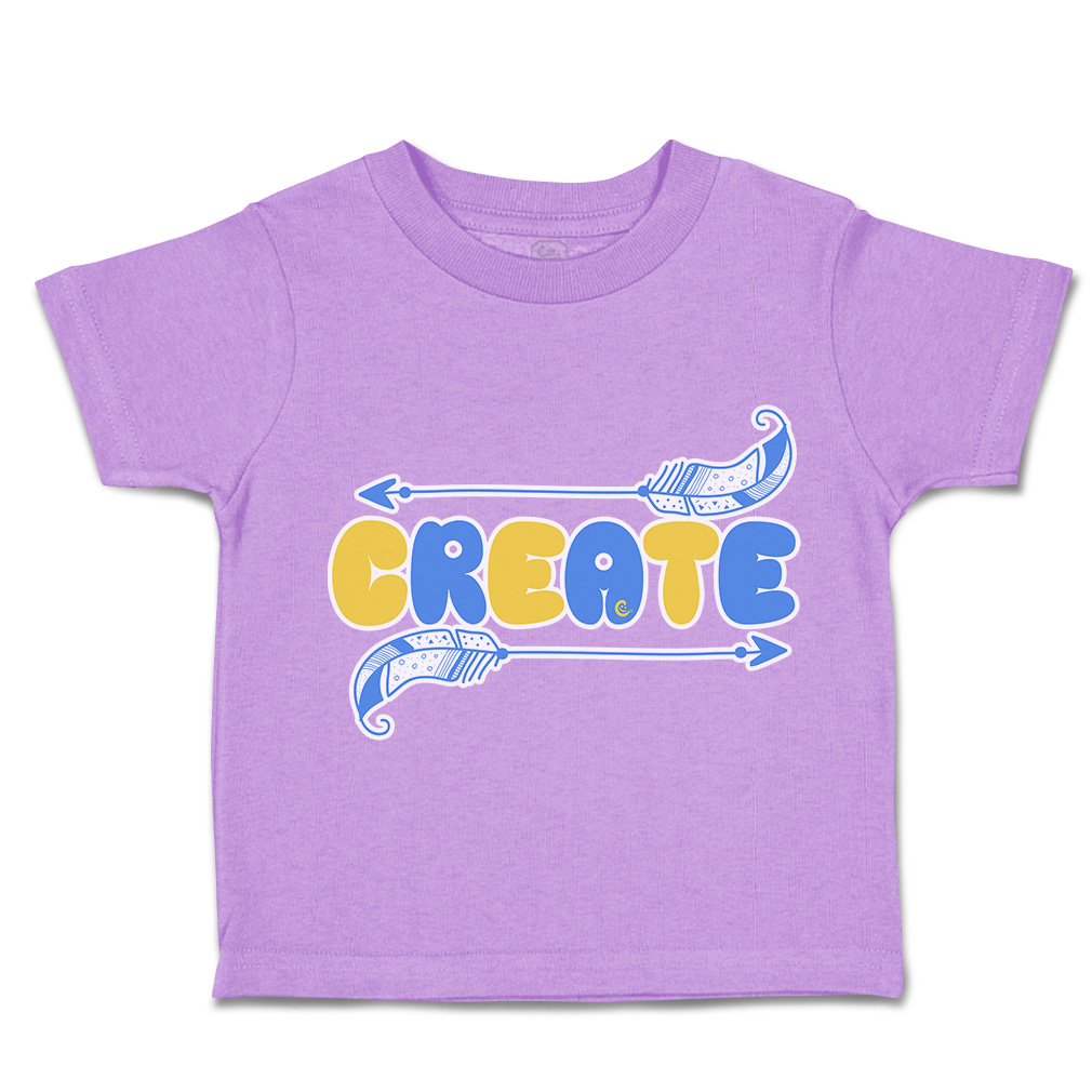Toddler T-Shirt Create Feather Arrow Cotton Boy & Girl Clothes Funny Tee - Picture 5 of 14