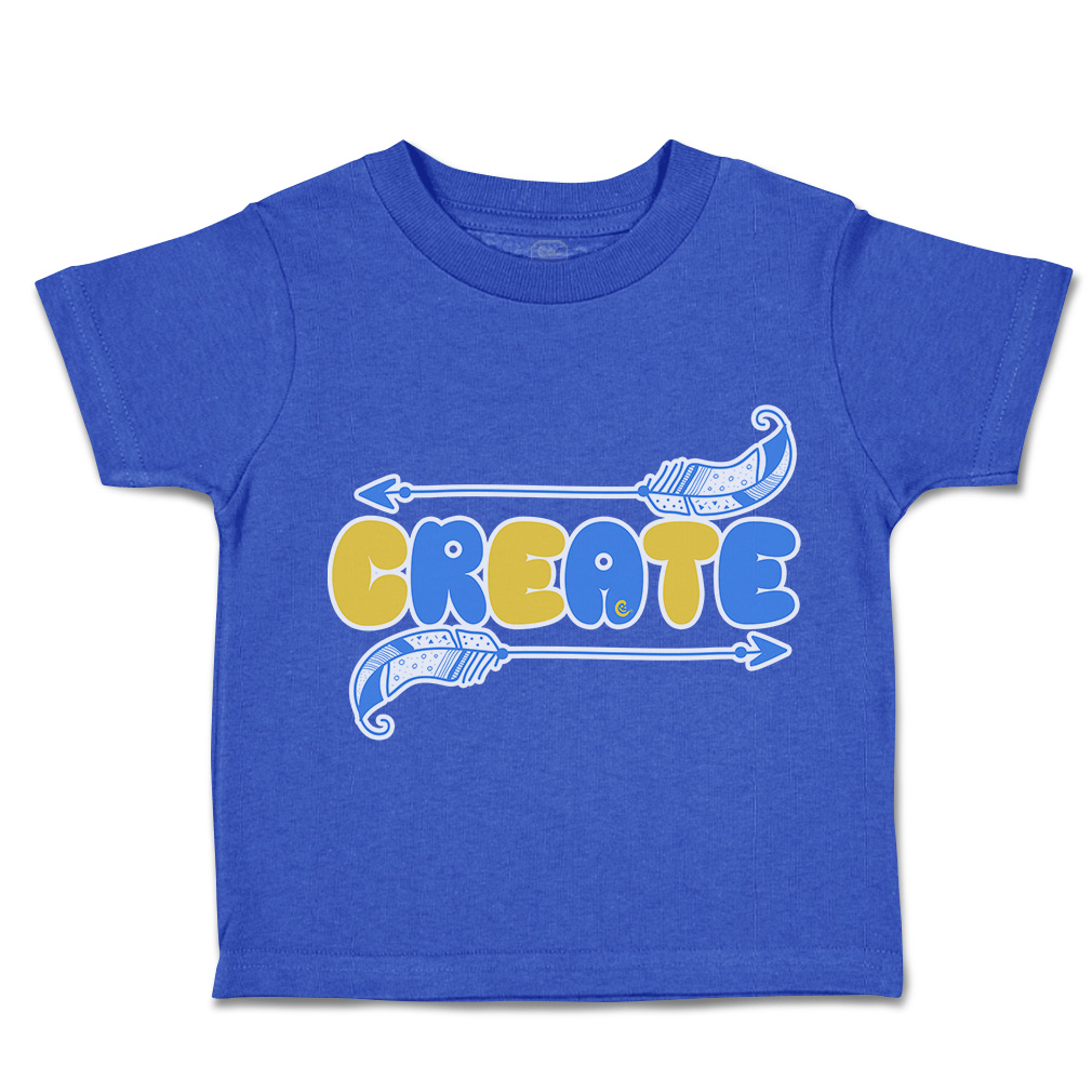 Toddler T-Shirt Create Feather Arrow Cotton Boy & Girl Clothes Funny Tee - Picture 12 of 14