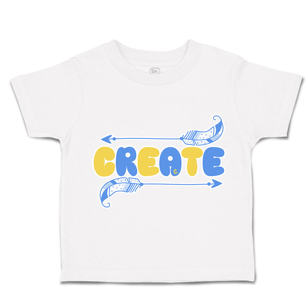 Toddler T-Shirt Create Feather Arrow Cotton Boy & Girl Clothes Funny Tee - Picture 13 of 14