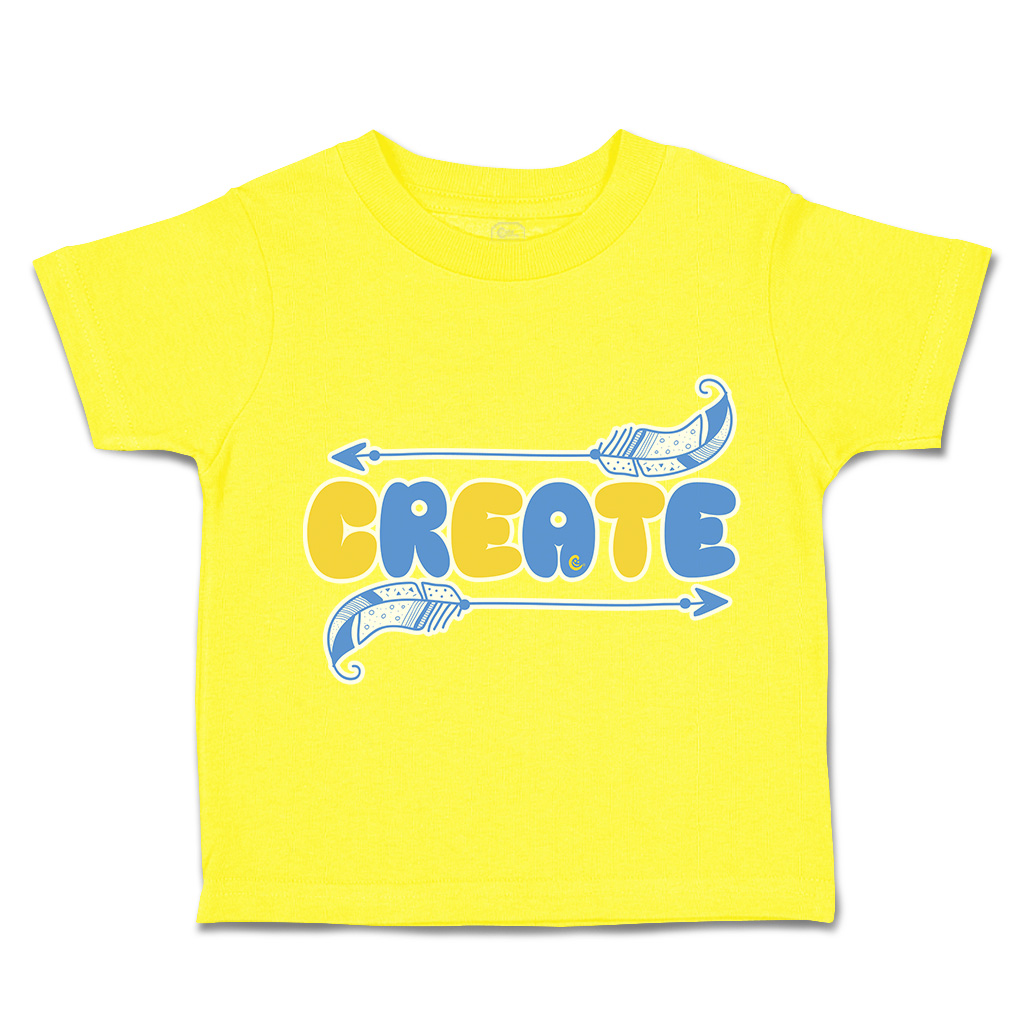 Toddler T-Shirt Create Feather Arrow Cotton Boy & Girl Clothes Funny Tee - Picture 14 of 14