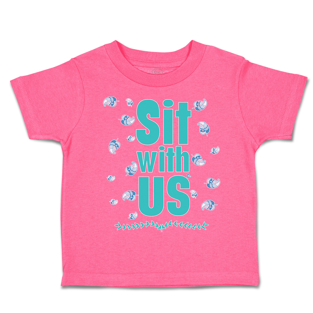 Toddler T-Shirt Sit with Us Leaves Cotton Boy & Girl Clothes Funny Tee - Picture 7 of 14