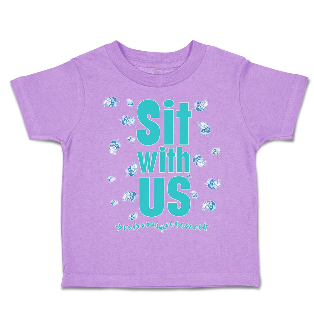 Toddler T-Shirt Sit with Us Leaves Cotton Boy & Girl Clothes Funny Tee - Picture 5 of 14