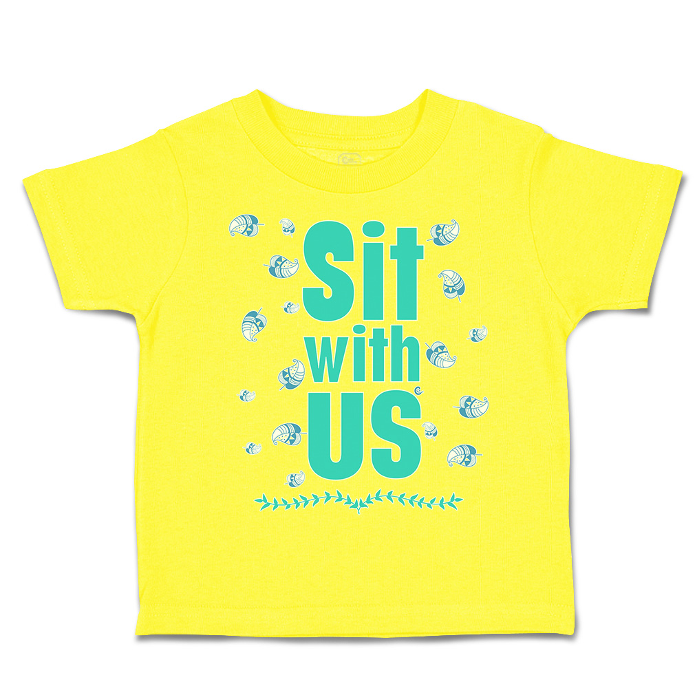 Toddler T-Shirt Sit with Us Leaves Cotton Boy & Girl Clothes Funny Tee - Picture 14 of 14
