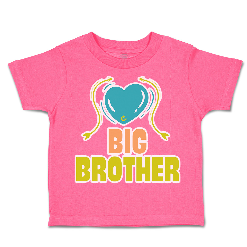 Toddler T-Shirt Big Brother Heart Arrow Cotton Boy & Girl Clothes Funny Tee - Picture 7 of 14