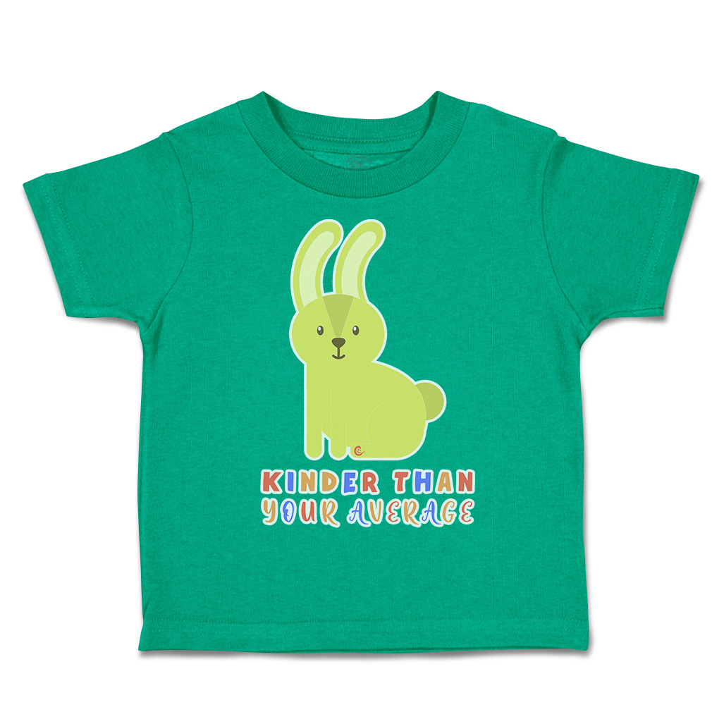 Toddler T-Shirt Kinder than Your Average Rabbit Cotton Boy & Girl Clothes - Picture 8 of 14