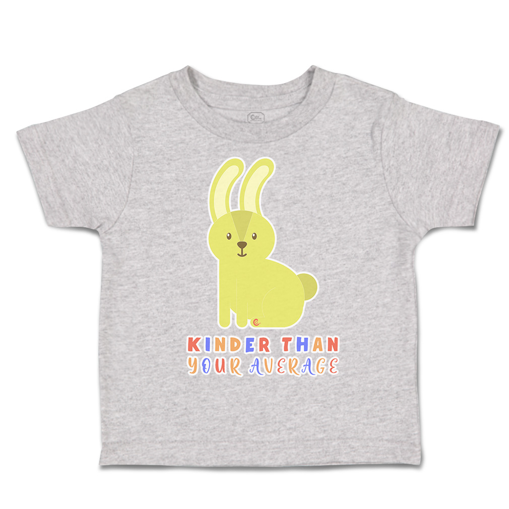 Toddler T-Shirt Kinder than Your Average Rabbit Cotton Boy & Girl Clothes - Picture 10 of 14
