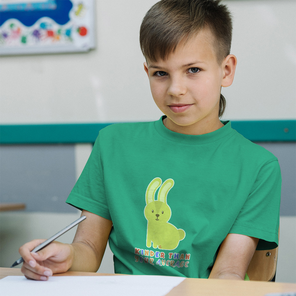 Toddler T-Shirt Kinder than Your Average Rabbit Cotton Boy & Girl Clothes - Picture 4 of 14