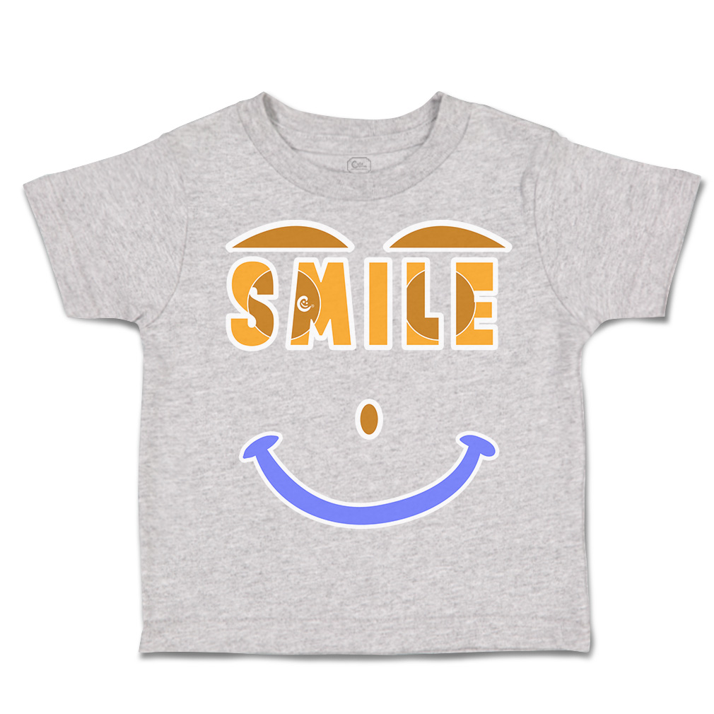 Toddler T-Shirt Smile C Cotton Boy & Girl Clothes Funny Tee - Picture 10 of 14