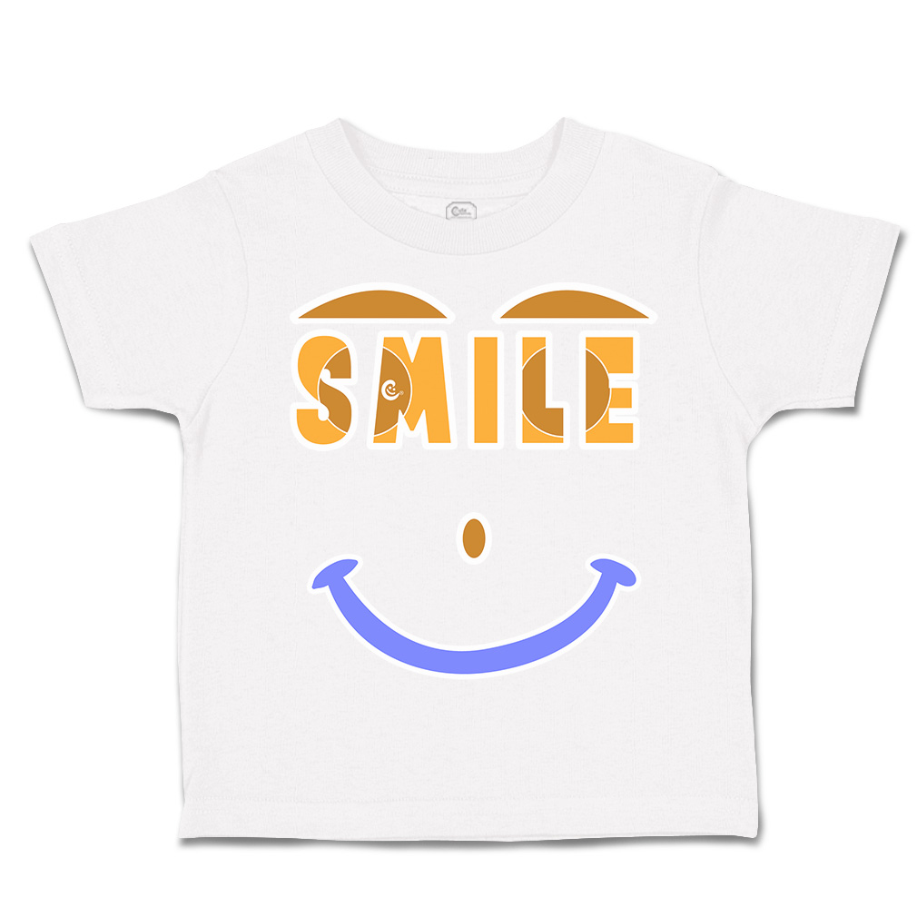 Toddler T-Shirt Smile C Cotton Boy & Girl Clothes Funny Tee - Picture 13 of 14