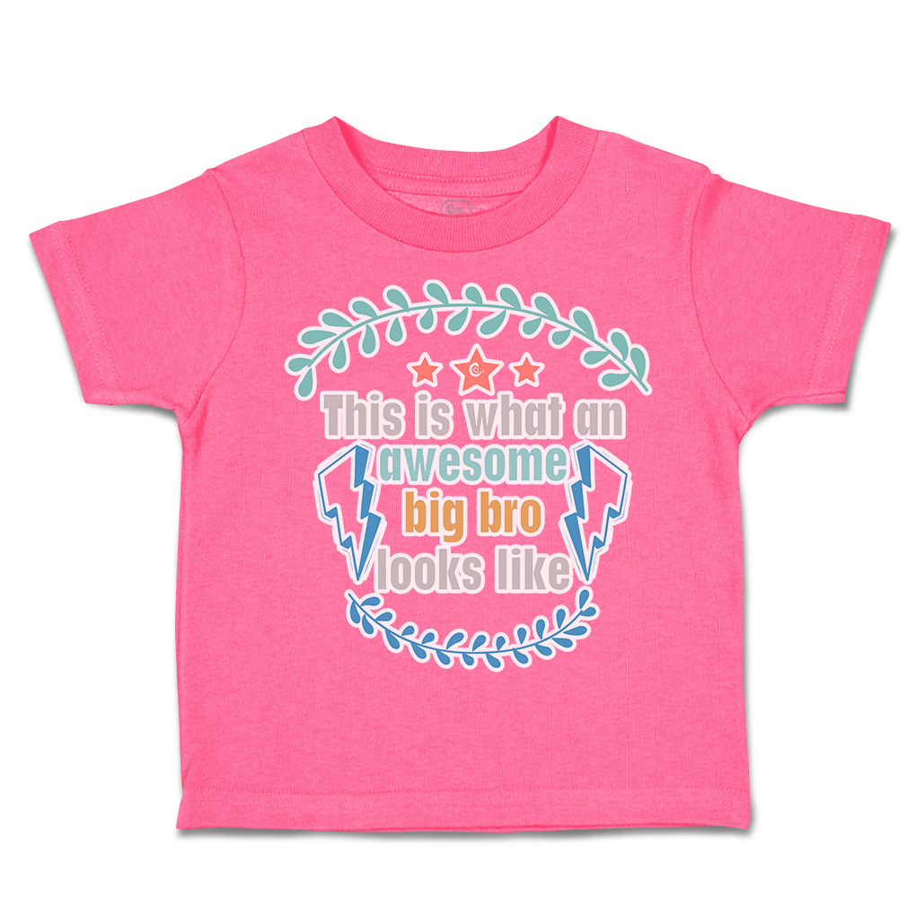 Toddler T-Shirt What An Awesome Big Brother Looks like Cotton Boy & Girl Clothes - Picture 7 of 14