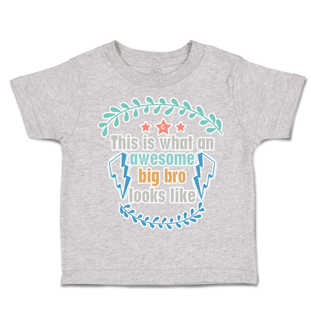 Toddler T-Shirt What An Awesome Big Brother Looks like Cotton Boy & Girl Clothes - Picture 10 of 14