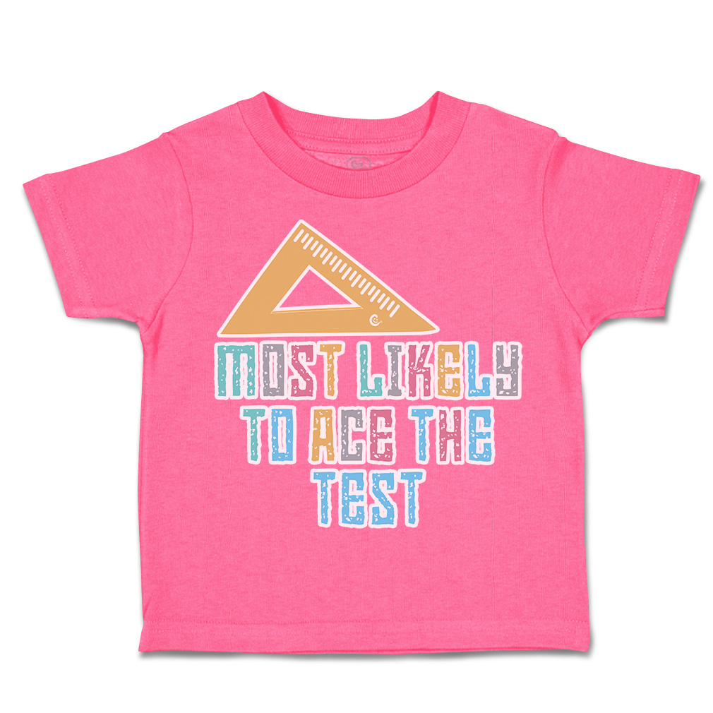 Toddler T-Shirt Most Likely to Ace The Test Cotton Boy & Girl Clothes Funny Tee - Picture 7 of 14