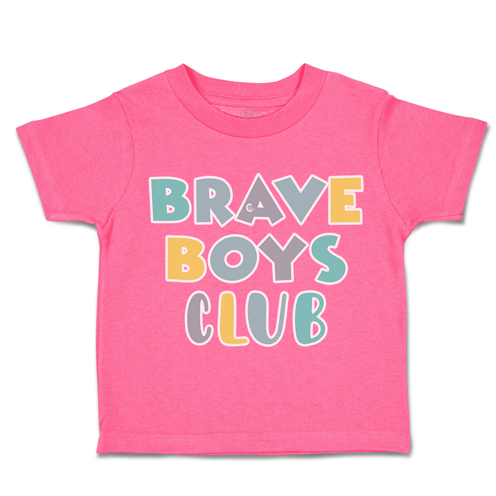 Toddler T-Shirt Brave Boys Club Cotton Boy & Girl Clothes Funny Tee - Picture 7 of 14