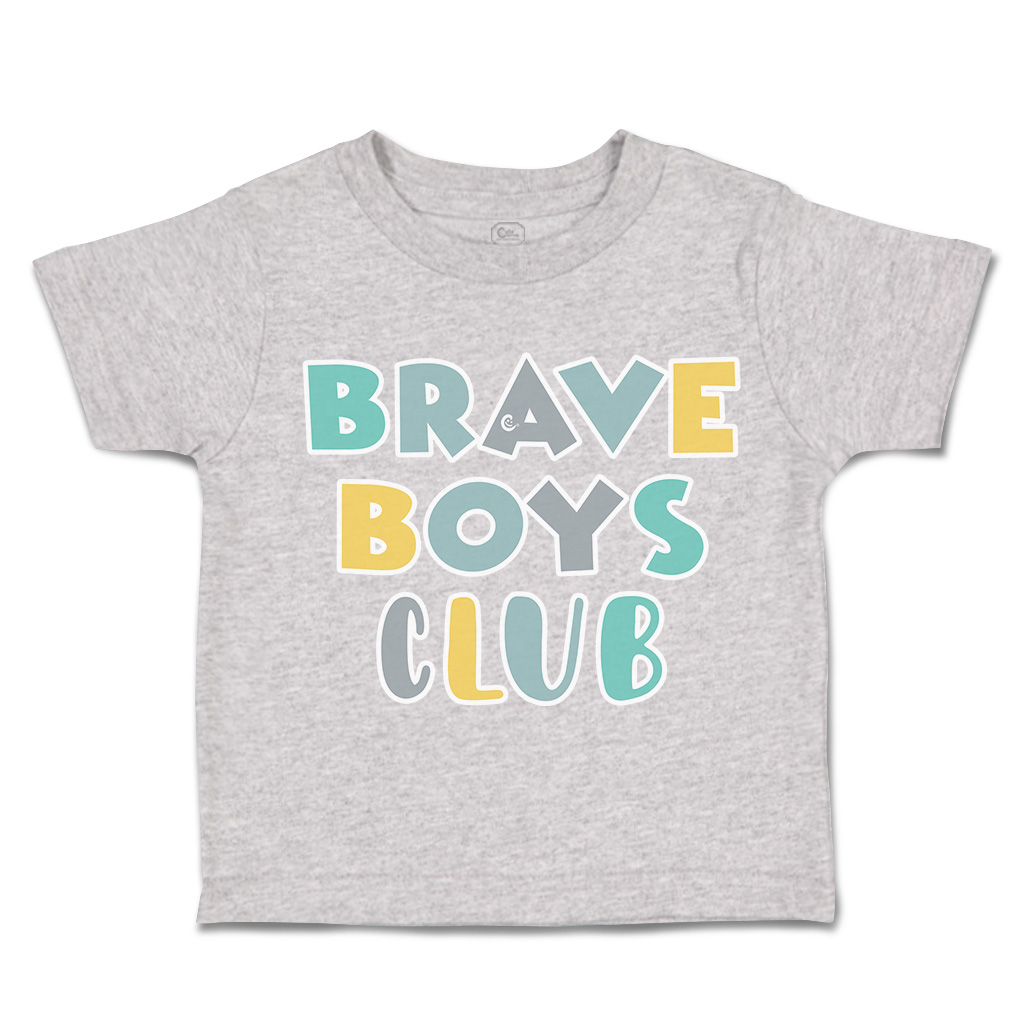 Toddler T-Shirt Brave Boys Club Cotton Boy & Girl Clothes Funny Tee - Picture 10 of 14