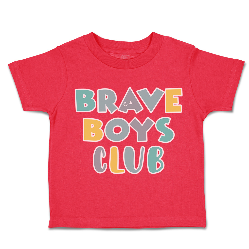 Toddler T-Shirt Brave Boys Club Cotton Boy & Girl Clothes Funny Tee - Picture 11 of 14