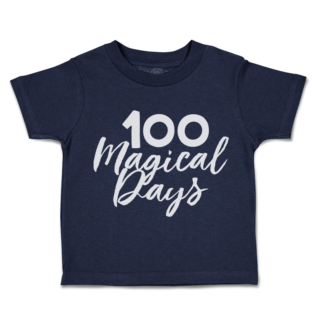 Toddler T-Shirt 100 Magical Days Back to Class Boy & Girl Clothes Baby Funny Tee - Picture 10 of 14