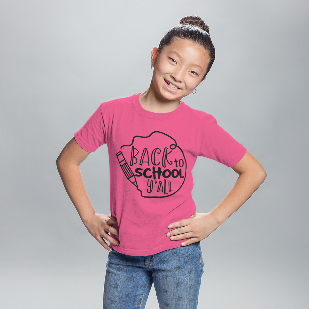 Toddler T-Shirt Back to School Y'All Cotton Back to Class Boy & Girl Clothes - Picture 2 of 14