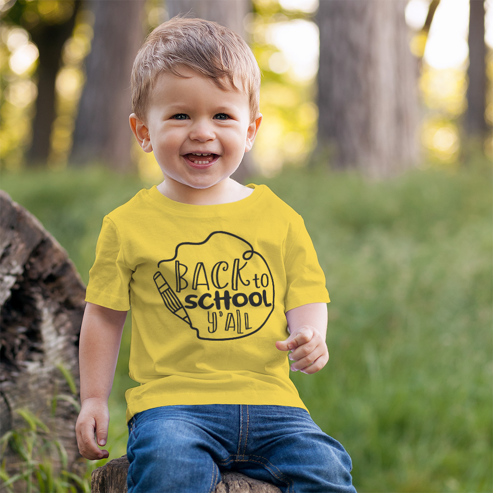 Toddler T-Shirt Back to School Y'All Cotton Back to Class Boy & Girl Clothes - Picture 3 of 14