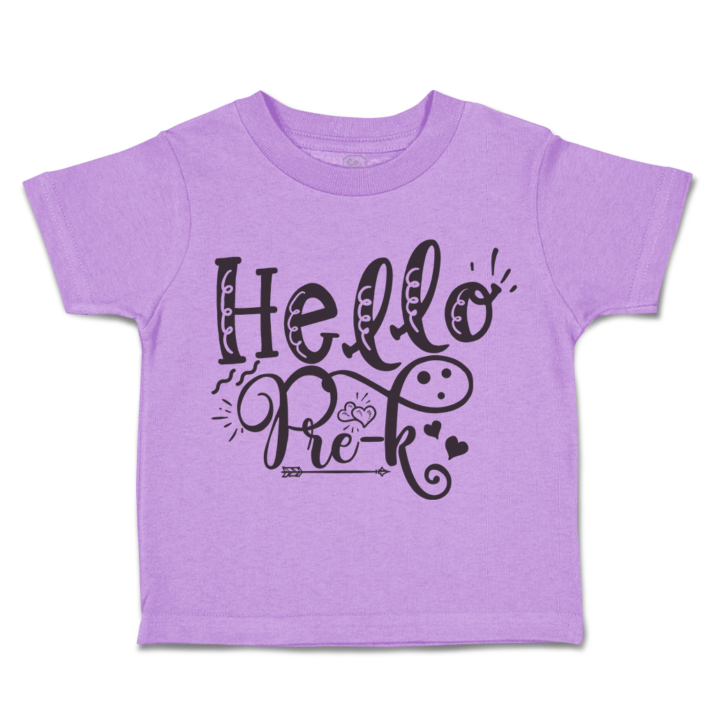 Toddler T-Shirt Hello Pre-K Style A Cotton Back to Class Boy & Girl Clothes - Picture 5 of 14