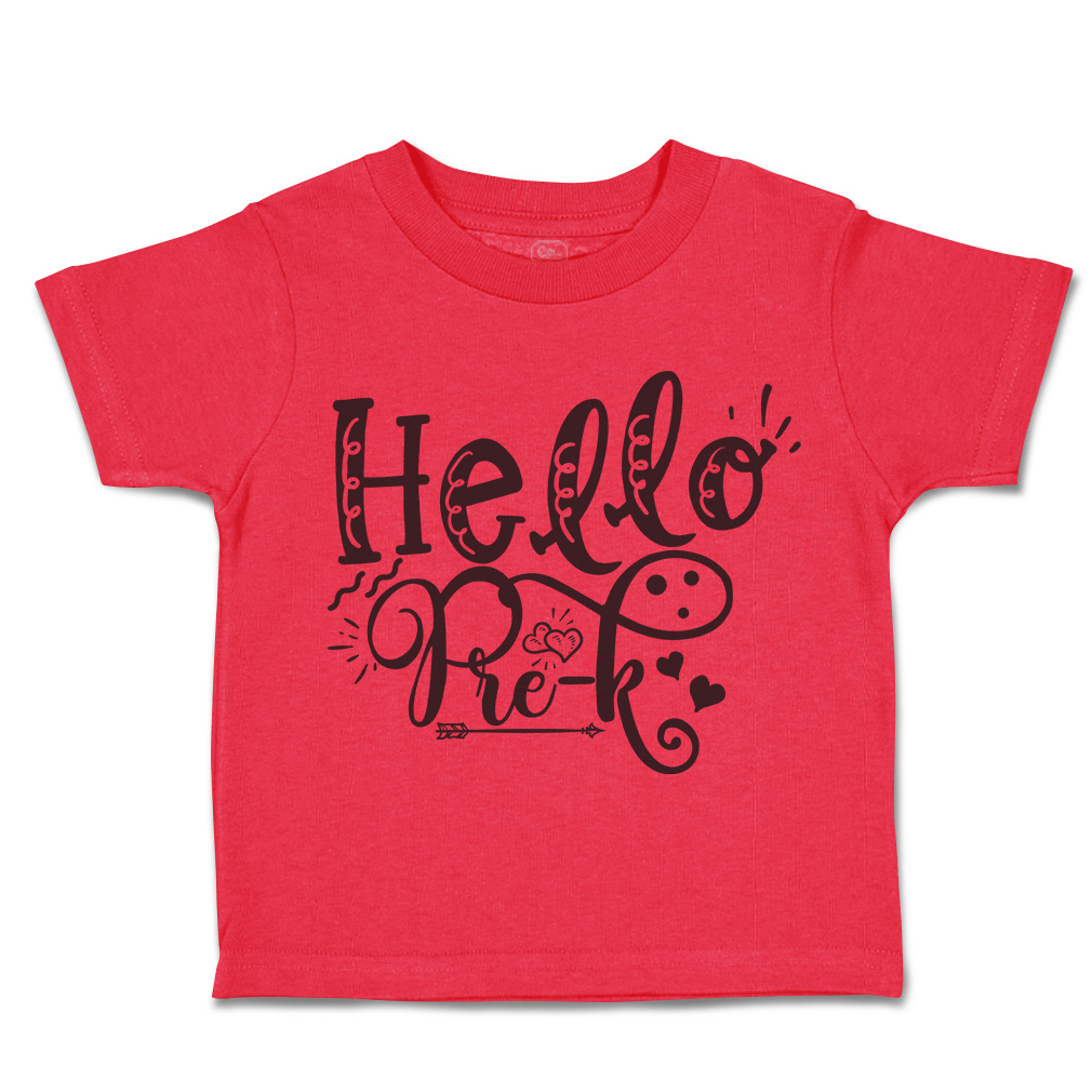 Toddler T-Shirt Hello Pre-K Style A Cotton Back to Class Boy & Girl Clothes - Picture 12 of 14