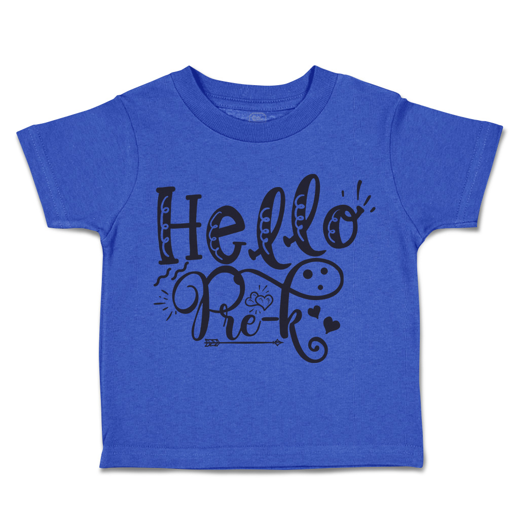 Toddler T-Shirt Hello Pre-K Style A Cotton Back to Class Boy & Girl Clothes - Picture 13 of 14