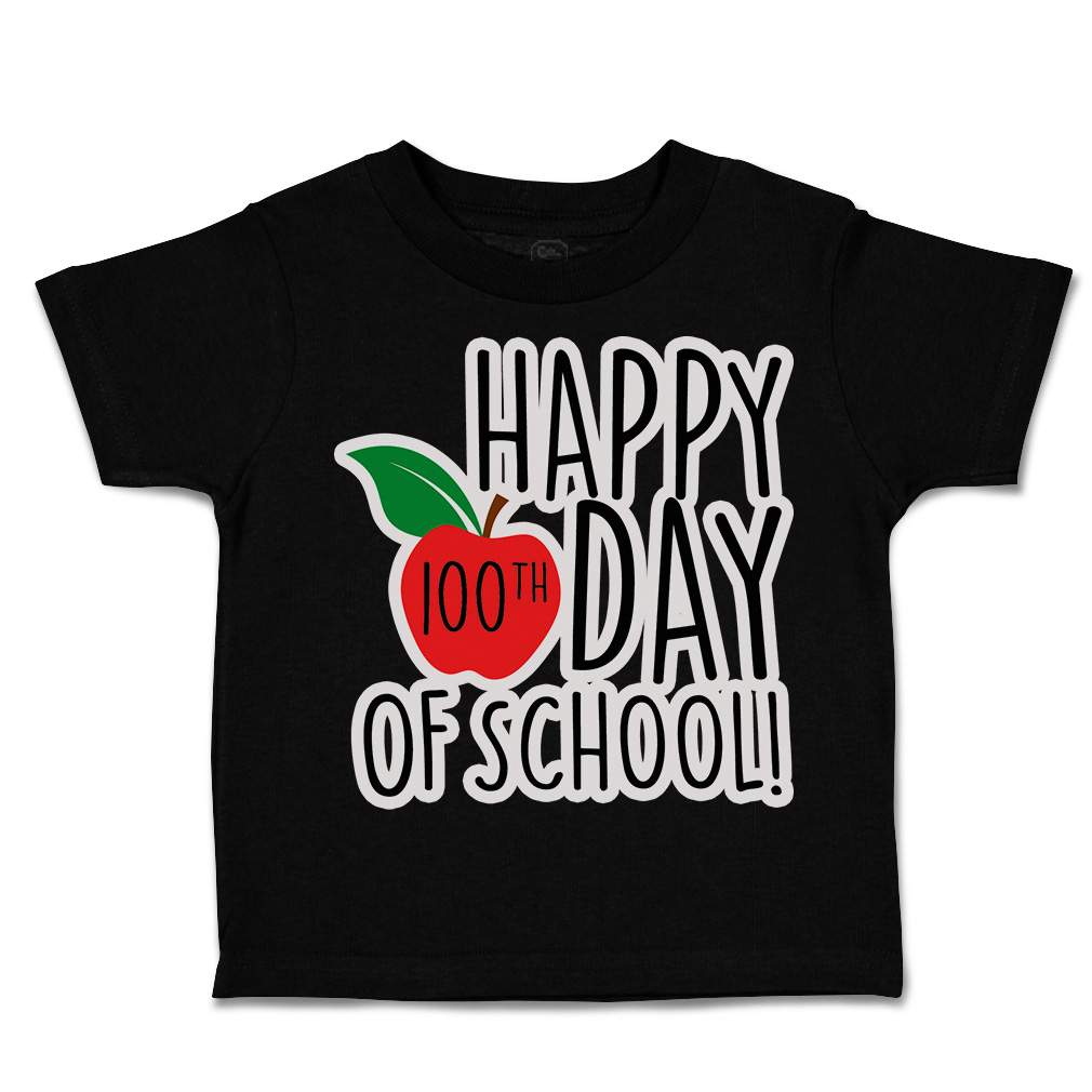 Toddler T-Shirt Happy 100Th Day of School Back to Class Boy & Girl Clothes - Picture 8 of 14