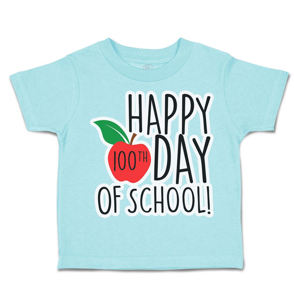 Toddler T-Shirt Happy 100Th Day of School Back to Class Boy & Girl Clothes - Picture 6 of 14