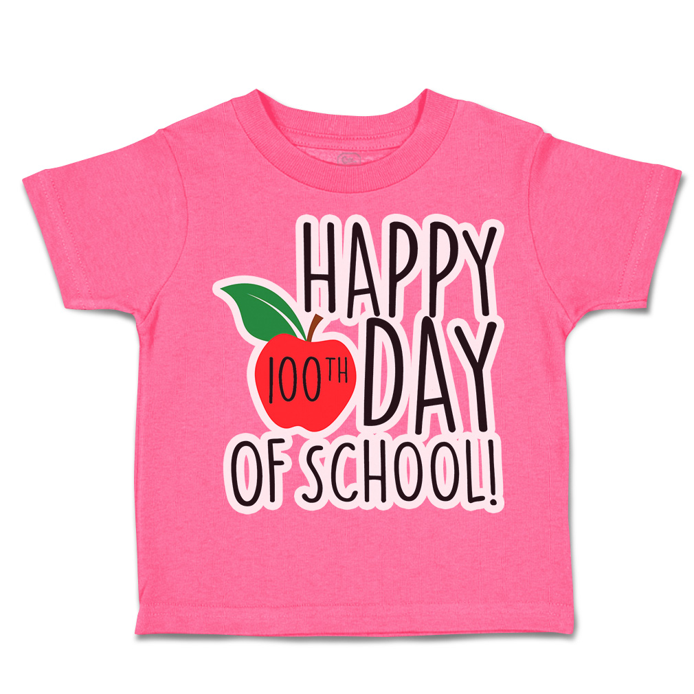 Toddler T-Shirt Happy 100Th Day of School Back to Class Boy & Girl Clothes - Picture 7 of 14