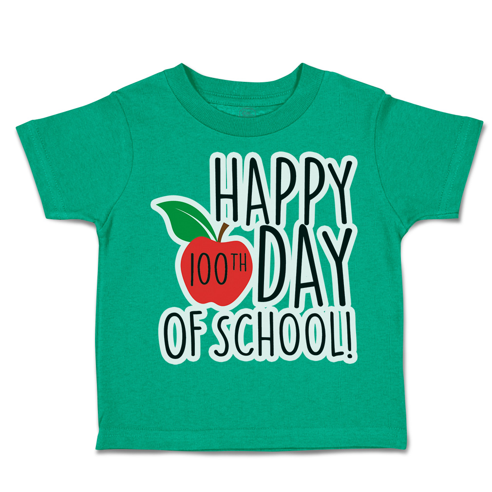 Toddler T-Shirt Happy 100Th Day of School Back to Class Boy & Girl Clothes - Picture 9 of 14