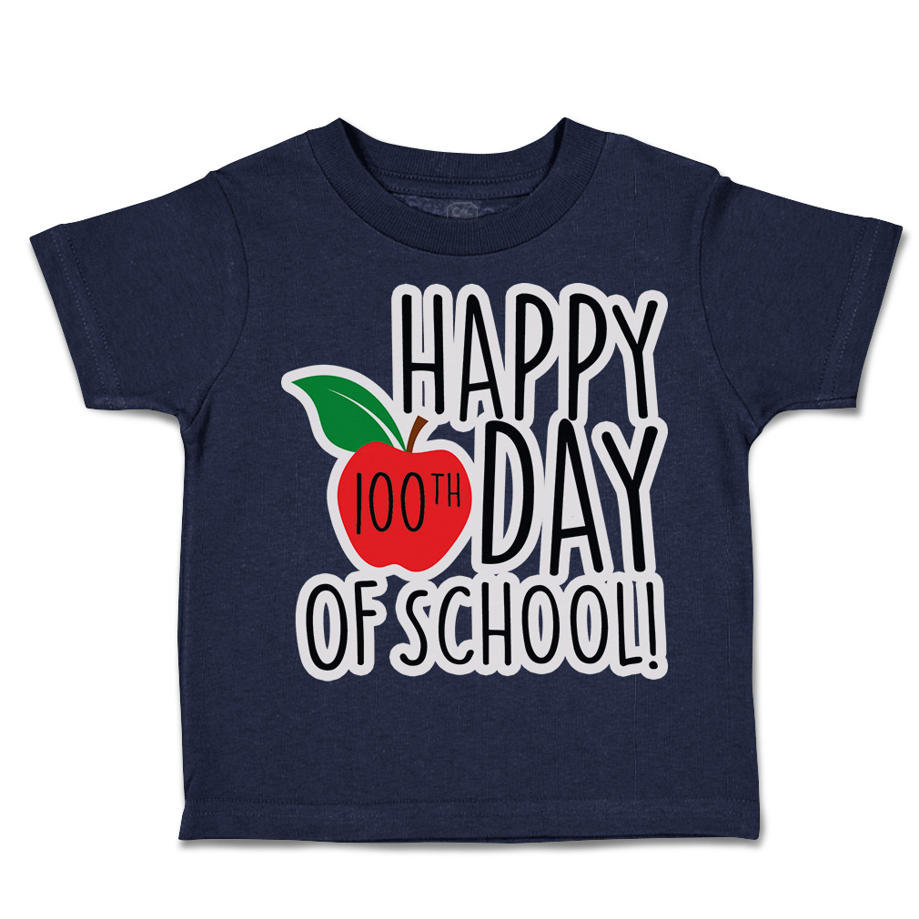 Toddler T-Shirt Happy 100Th Day of School Back to Class Boy & Girl Clothes - Picture 10 of 14