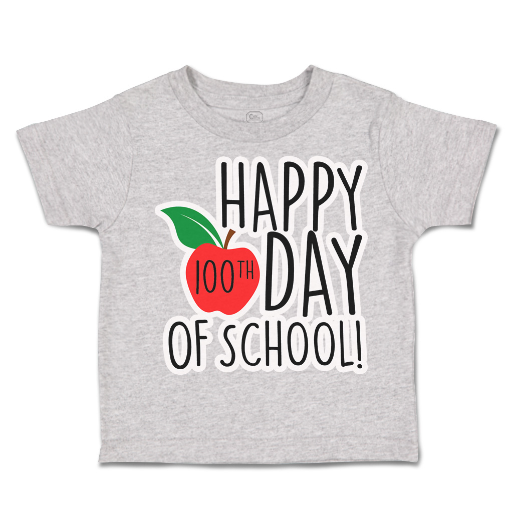 Toddler T-Shirt Happy 100Th Day of School Back to Class Boy & Girl Clothes - Picture 11 of 14