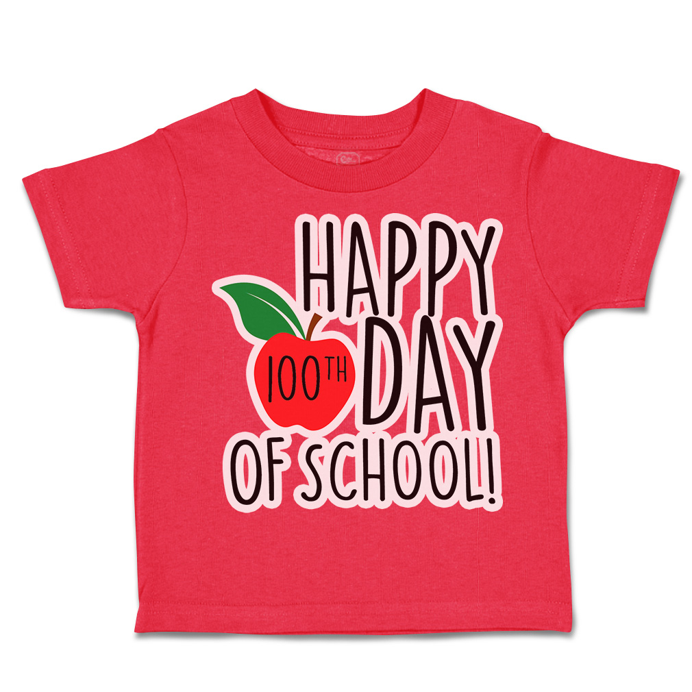 Toddler T-Shirt Happy 100Th Day of School Back to Class Boy & Girl Clothes - Picture 12 of 14