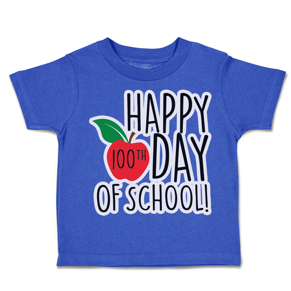 Toddler T-Shirt Happy 100Th Day of School Back to Class Boy & Girl Clothes - Picture 13 of 14