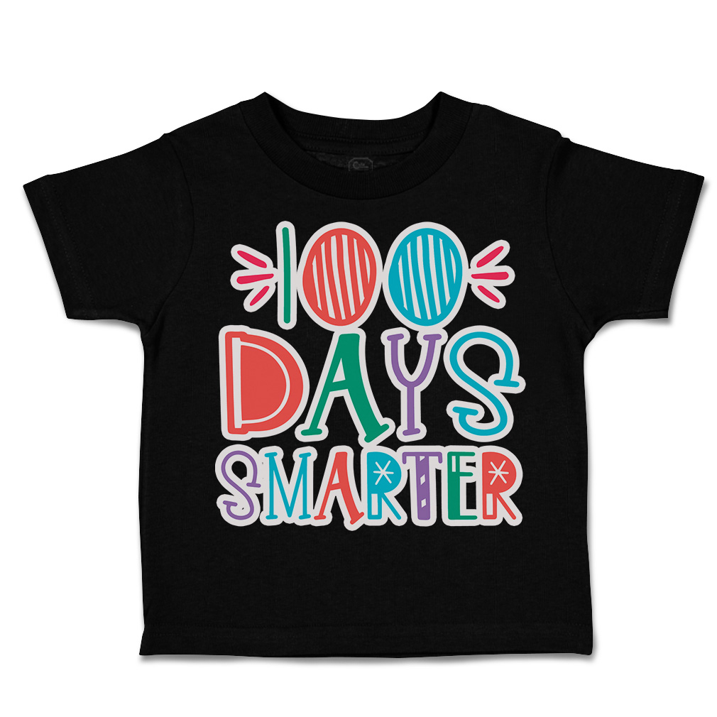 Toddler T-Shirt 100 Days Smarter Style G Cotton Back to Class Boy & Girl Clothes - Picture 8 of 14