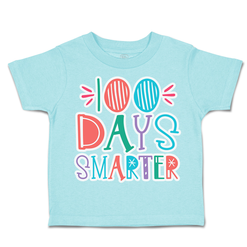 Toddler T-Shirt 100 Days Smarter Style G Cotton Back to Class Boy & Girl Clothes - Picture 6 of 14
