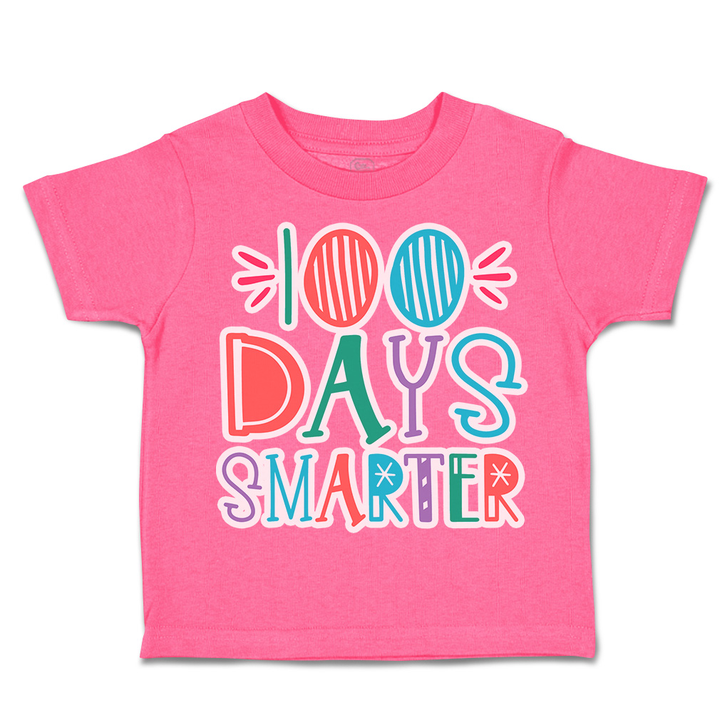 Toddler T-Shirt 100 Days Smarter Style G Cotton Back to Class Boy & Girl Clothes - Picture 7 of 14